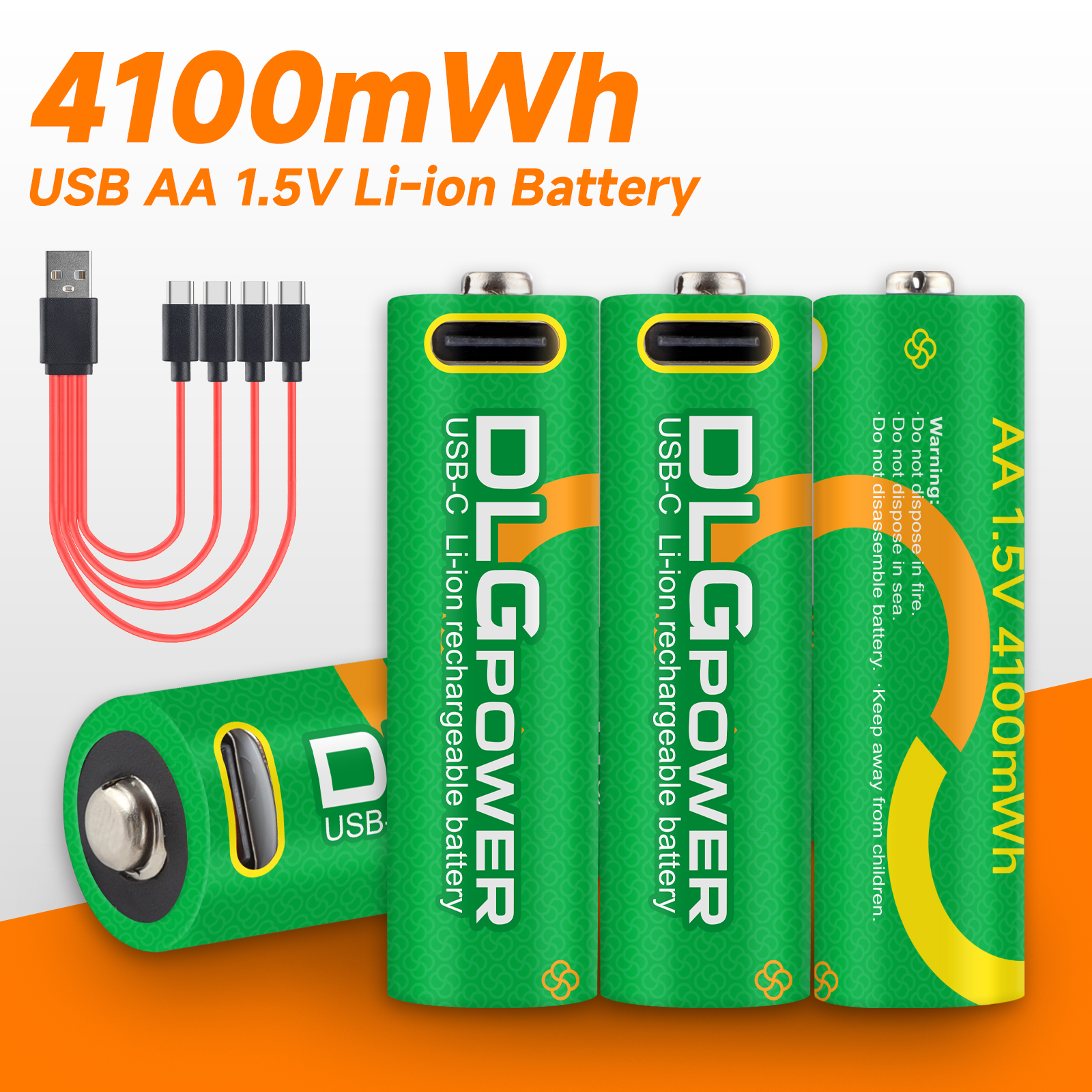 Power Tools Keyboard Manager - DLGpower USB C 1.5V 4100mWh AA