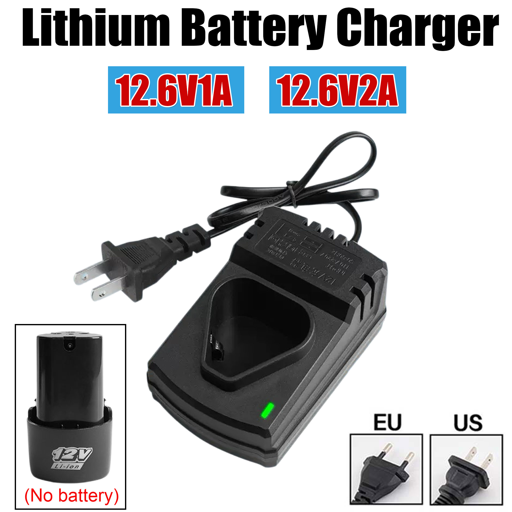 Power Tools Brand - 12V/12.6V Li-ion Rechargeable Chargers Support 110-240V