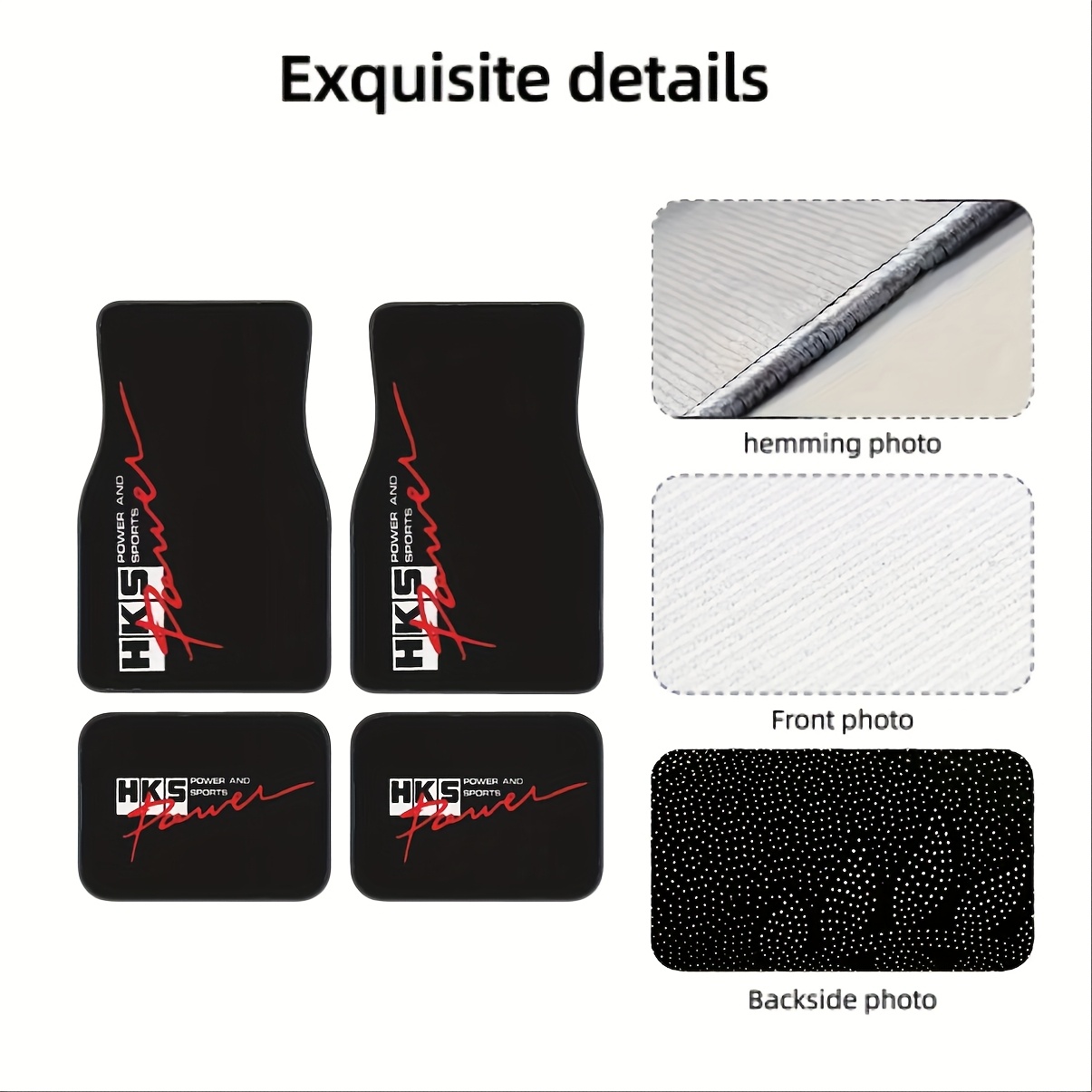 4pcs- Car Floor Mats With HKS  - Power Tools Logo recension och pris