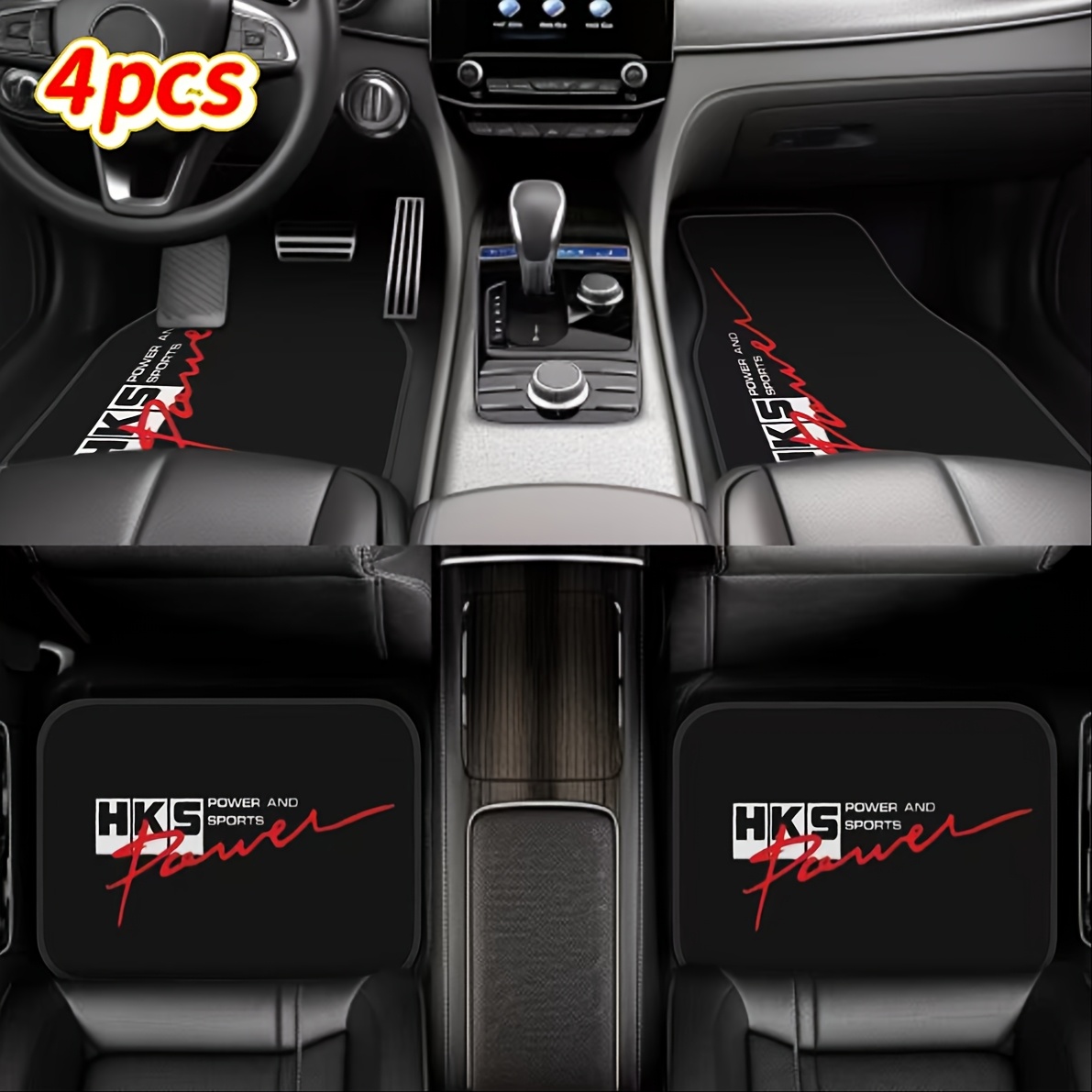 4pcs- Car Floor Mats With HKS  - Power Tools Logo recension och pris