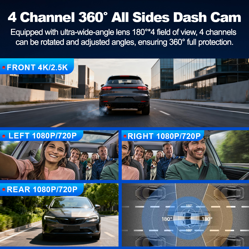 BEPOCAM 4CH 4K Dash Camera for - Power Tools Japan recension och pris