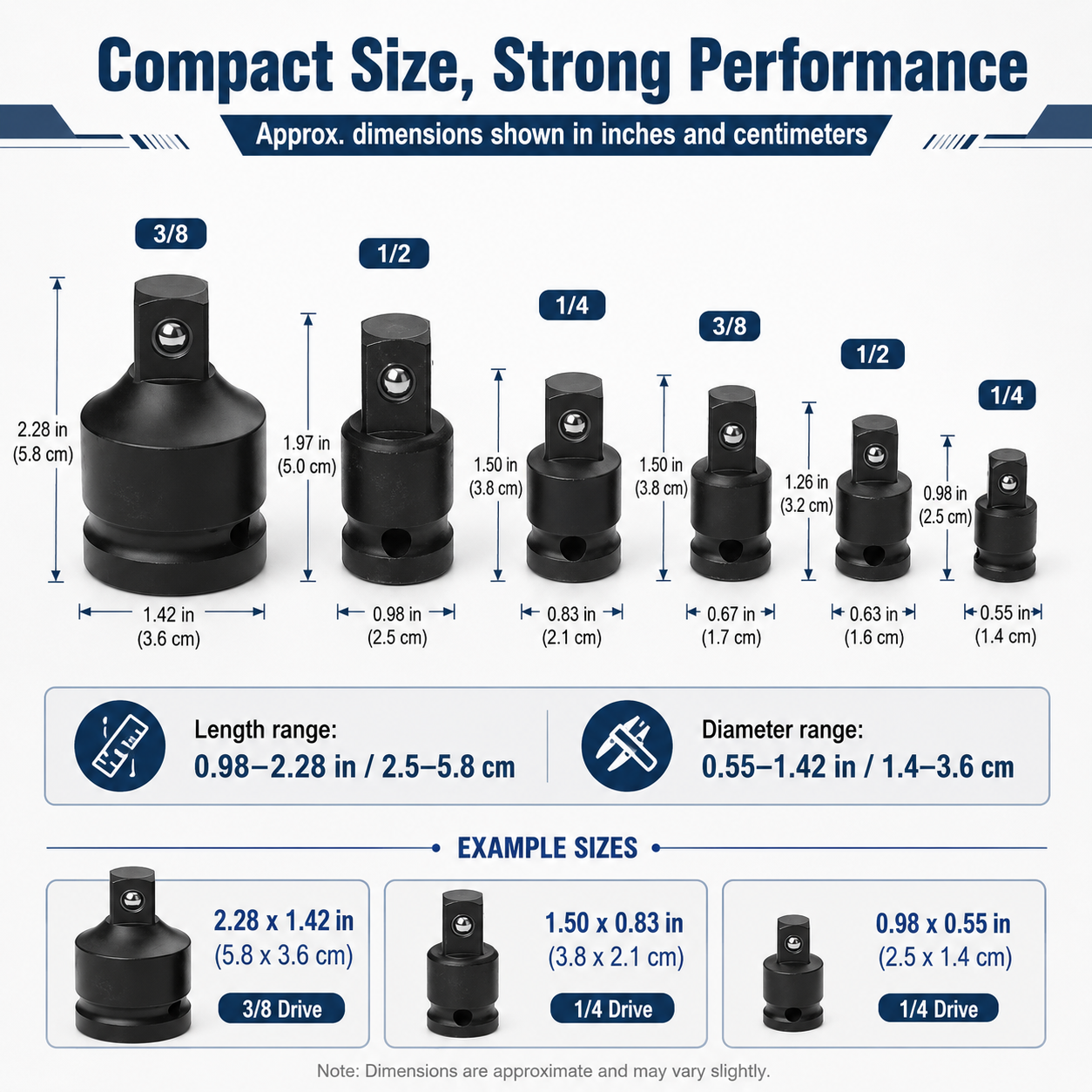 Socket Adapter Reducer Set 1/2 - Power Tools Pneumatic recension och pris