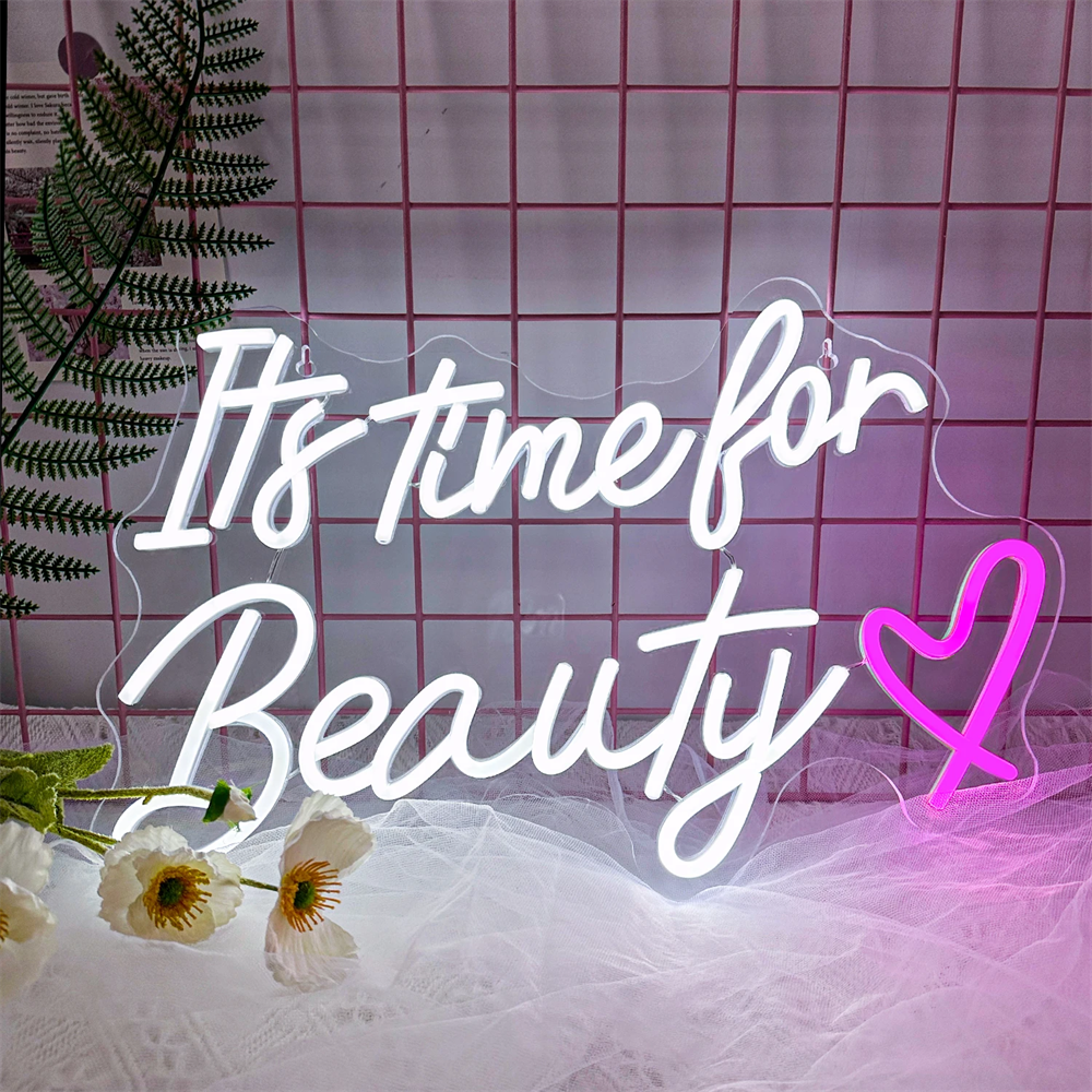 It's Time For Beauty Neon Sign - Power Tools Logo recension och pris