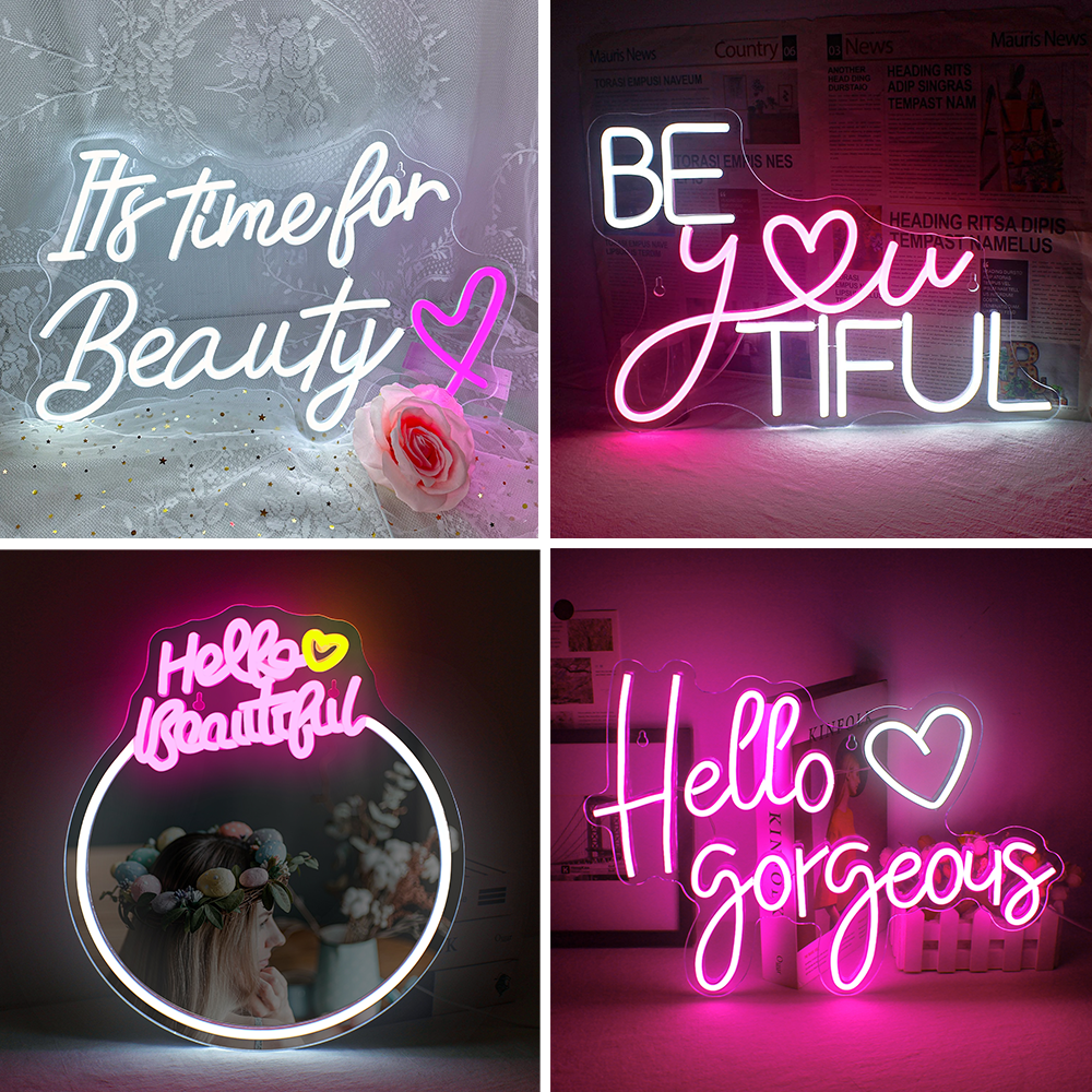 It's Time For Beauty Neon Sign - Power Tools Logo recension och pris