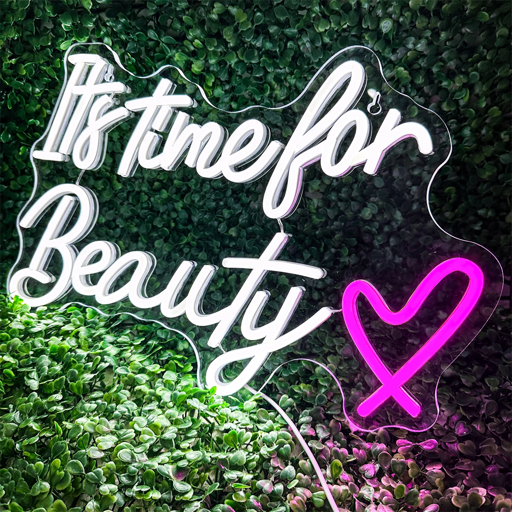 It's Time For Beauty Neon Sign - Power Tools Logo recension och pris