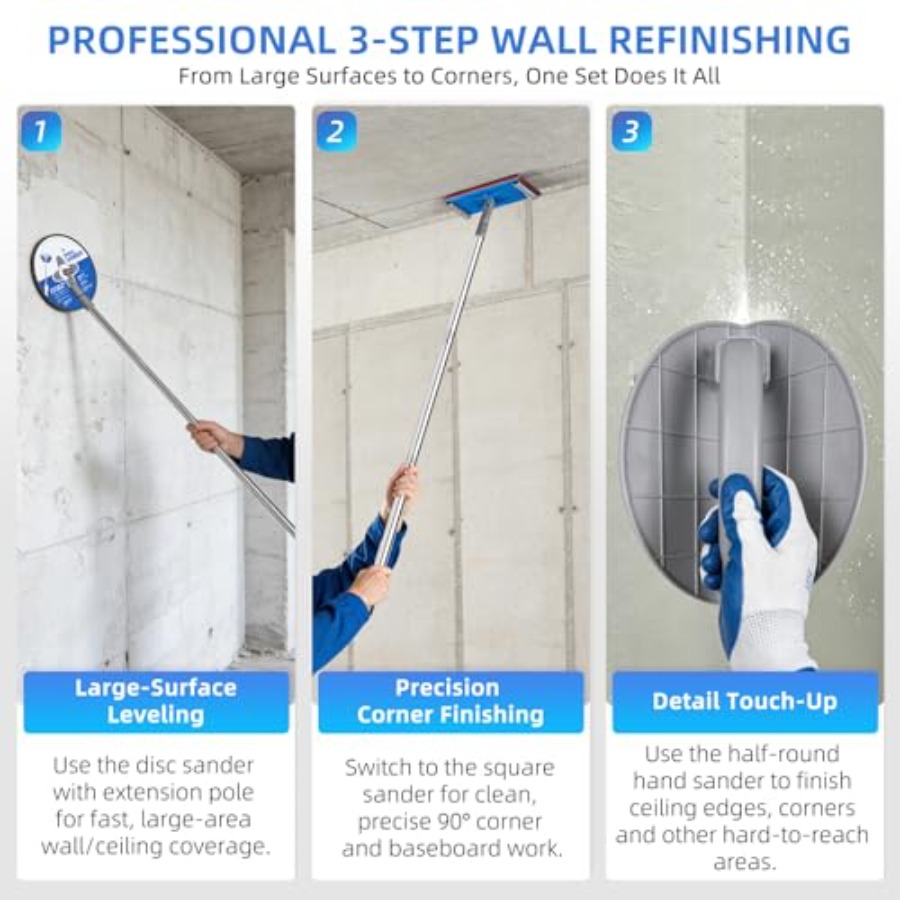 Drywall Pole Sander Kit with H - Detail Sander Corner recension och pris