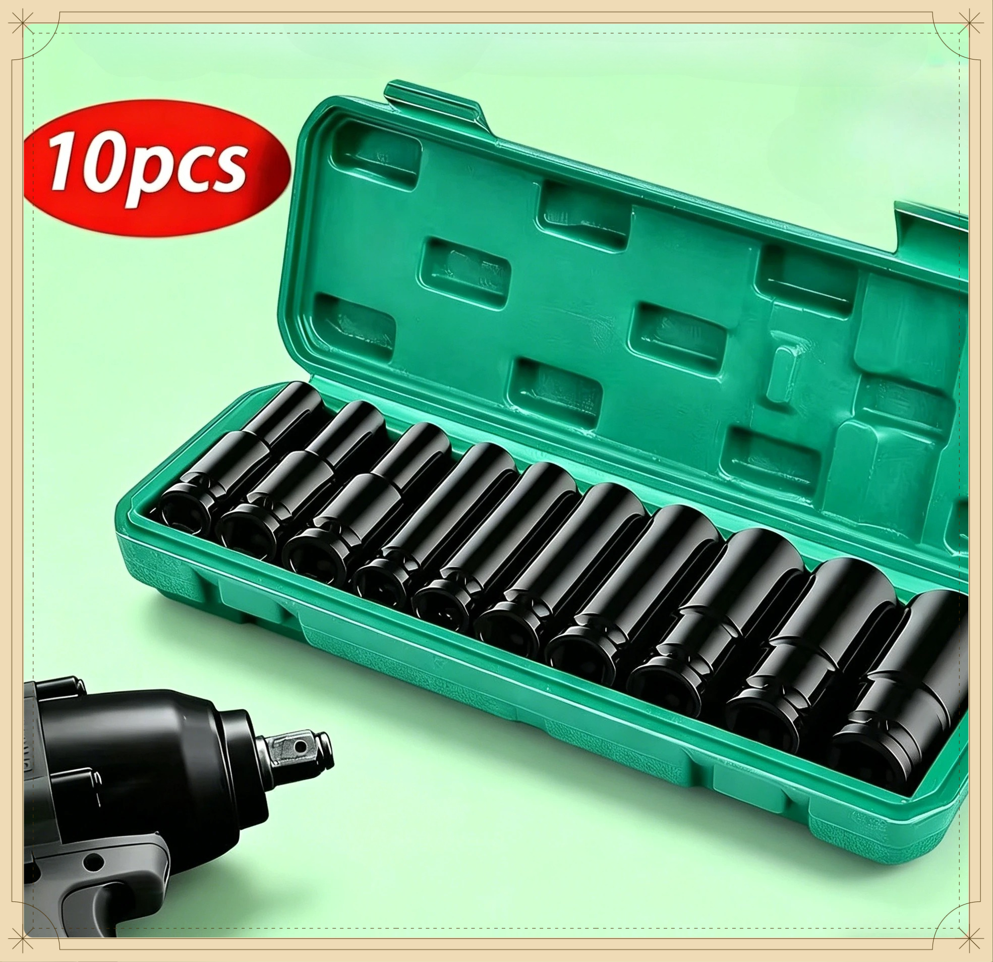 10PCS Metric Impact Socket Wre - Power Tools Pneumatic recension och pris